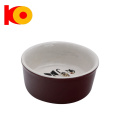 Bestseller maßgeschneiderte Außen -Farbglasur Inner Decal Food Pet Bowl